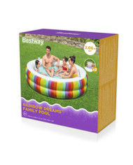 Inflatable Paddling Pool for Children Bestway Rainbow 206 x 206 x 51 cm