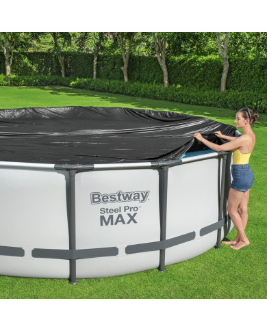 Swimming Pool Cover Bestway Black Ø 457 cm (1 Unit)