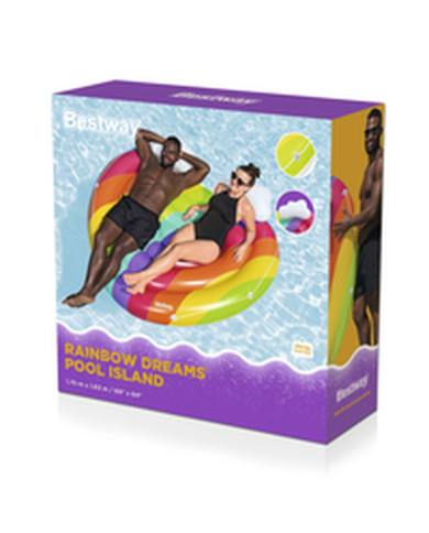 Inflatable Island Bestway Rainbow 175 x 163 cm
