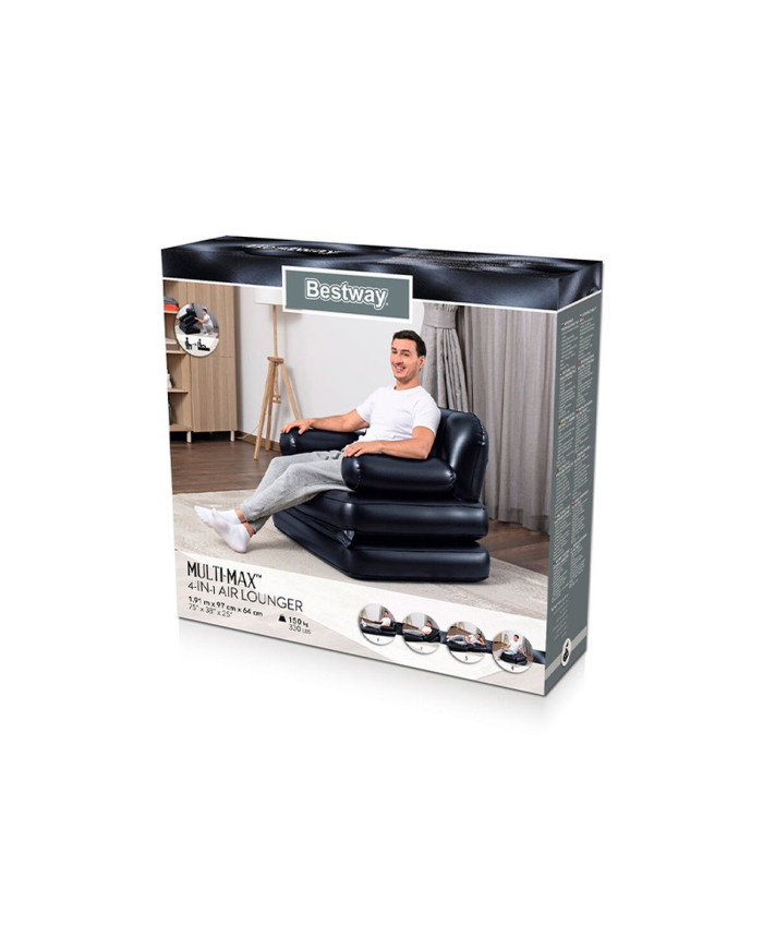 Inflatable Armchair Bestway 191 x 38 x 25 cm Black