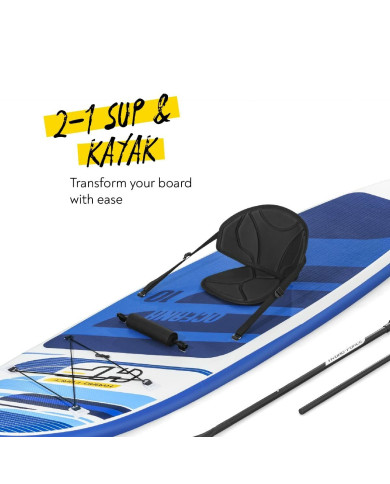 Inflatable Paddle Surf Board with Accessories Bestway Hydro-Force Multicolour 305 x 84 x 12 cm
