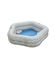 Inflatable pool Bestway Grey 213 x 206 x 53 cm