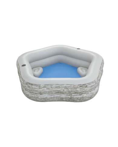 Inflatable pool Bestway Grey 213 x 206 x 53 cm