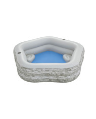 Inflatable pool Bestway Grey 213 x 206 x 53 cm
