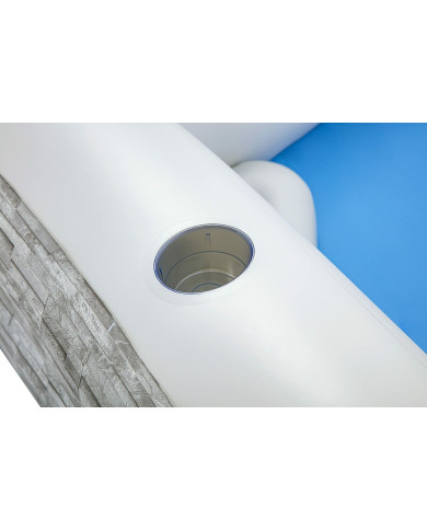 Inflatable pool Bestway Grey 213 x 206 x 53 cm
