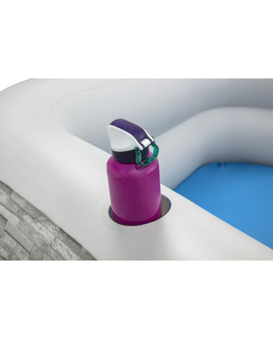 Inflatable pool Bestway Grey 213 x 206 x 53 cm