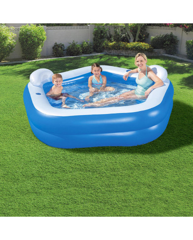 Inflatable Paddling Pool for Children Bestway Multicolour 213 x 206 x 69 cm