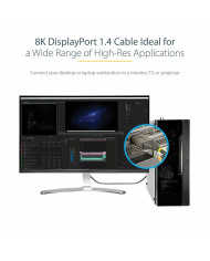 USB Cable Startech DP14VMM1F Black 30 cm