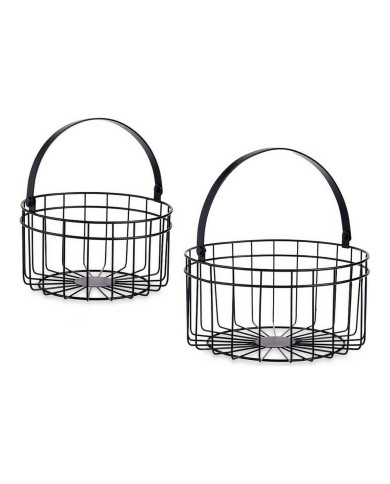 Basket set Gift Decor Black Metal