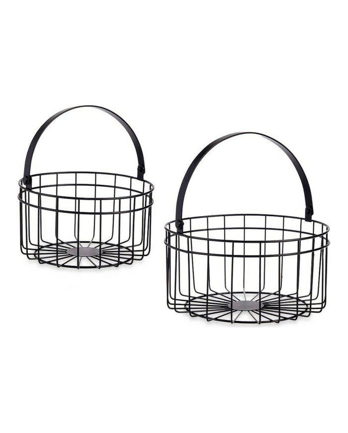 Basket set Gift Decor Black Metal