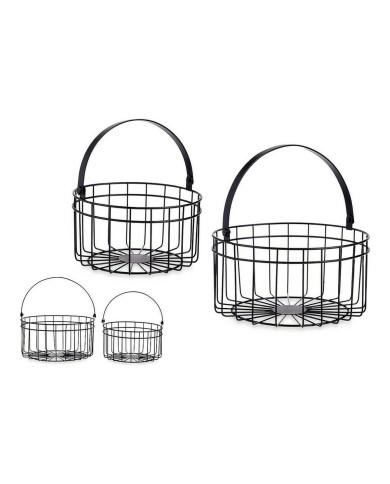 Basket set Gift Decor Black Metal