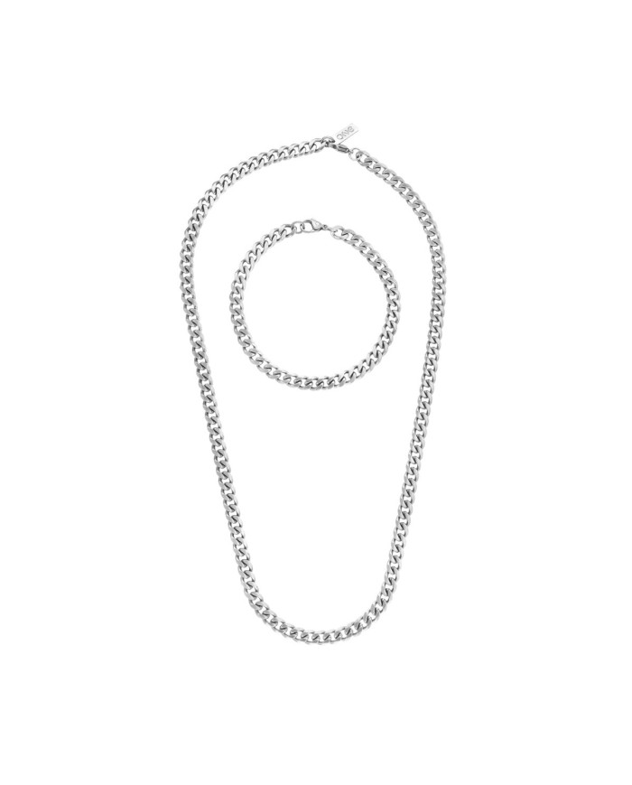 Necklace and bracelet set One Jewels OAMN4201SS Silver
