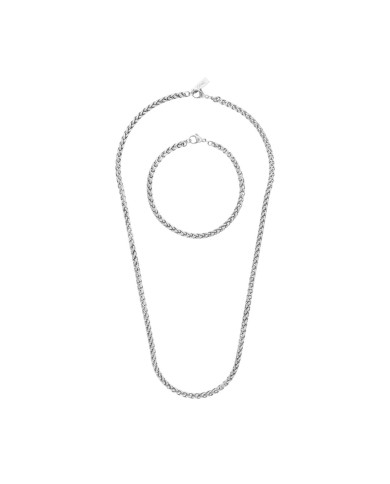 Necklace and bracelet set One Jewels OAMN4202SS Silver