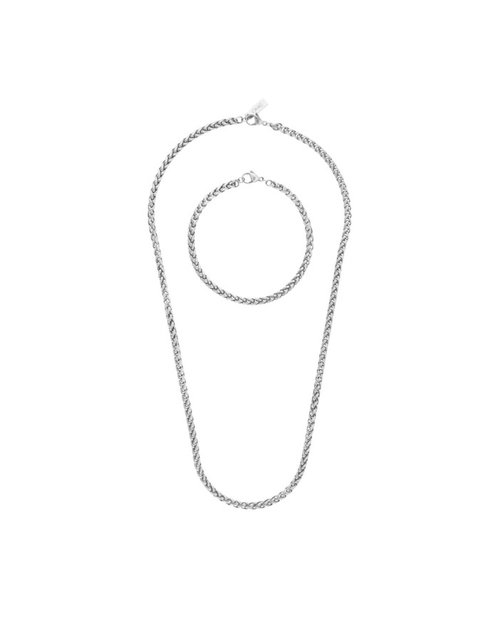 Necklace and bracelet set One Jewels OAMN4202SS Silver