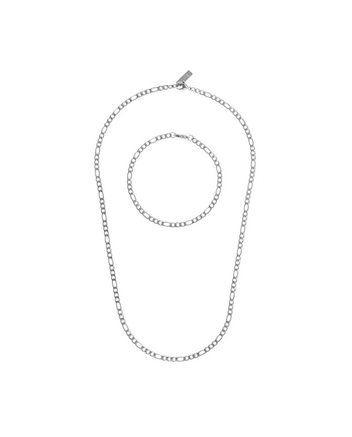 Necklace and bracelet set One Jewels OAMN4203SS Silver