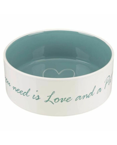 Dog Feeder Trixie White Turquoise 1,4 L