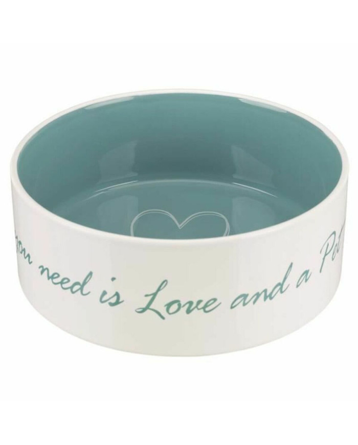 Dog Feeder Trixie White Turquoise 1,4 L