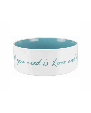 Dog Feeder Trixie White Turquoise 1,4 L