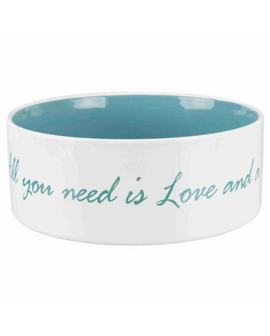 Dog Feeder Trixie White Turquoise 1,4 L