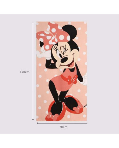 Beach Towel Minnie Mouse 70 x 140 cm Coral
