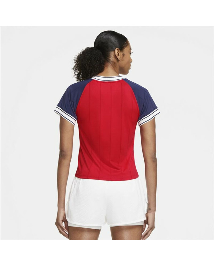 Women’s Short Sleeve T-Shirt Nike Tennis Blue Red