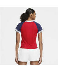 Women’s Short Sleeve T-Shirt Nike Tennis Blue Red