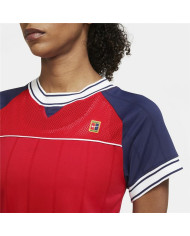 Women’s Short Sleeve T-Shirt Nike Tennis Blue Red