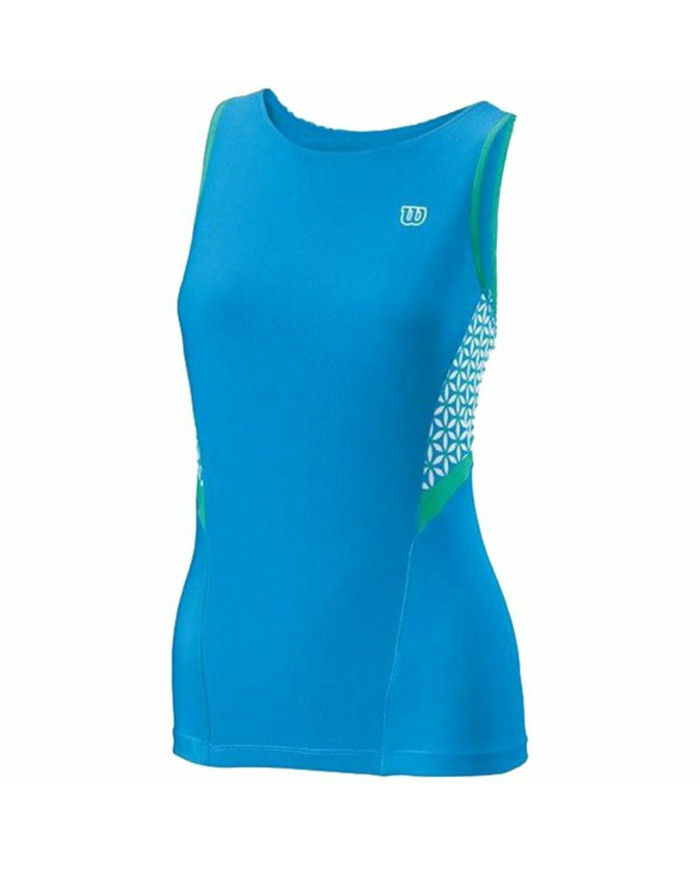 Women's Sleeveless T-shirt Wilson Glamour Green Tennis Reversible (Refurbished C)