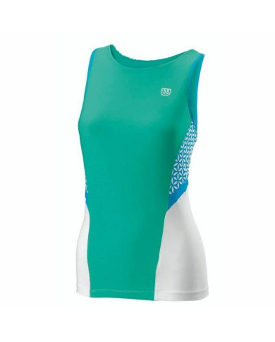 Women's Sleeveless T-shirt Wilson Glamour Green Tennis Reversible (Refurbished C)