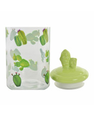 Tin DKD Home Decor Ceramic Crystal Cactus PE Boho (1400 ml) (10,5 x 28 cm)