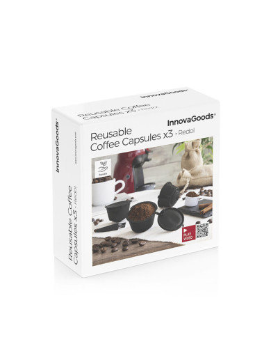 Set of 3 Reusable Coffee Capsules Redol InnovaGoods