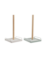 Kitchen Paper holder DKD Home Decor Beige Metal Mint Pinewood (16 x 15 x 29,5 cm) (2 Units)