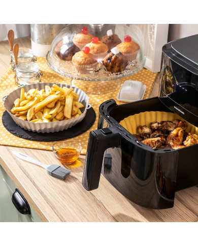 Silicone Baskets with Brush for Air Fryers Mollicon InnovaGoods 2 Units