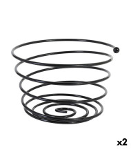 Fruit Bowl Viejo Valle Black Spiral Ø 26 x 17 cm (2 Units)