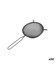 Strainer Quttin Black Metal Ø 10 cm (24 Units)