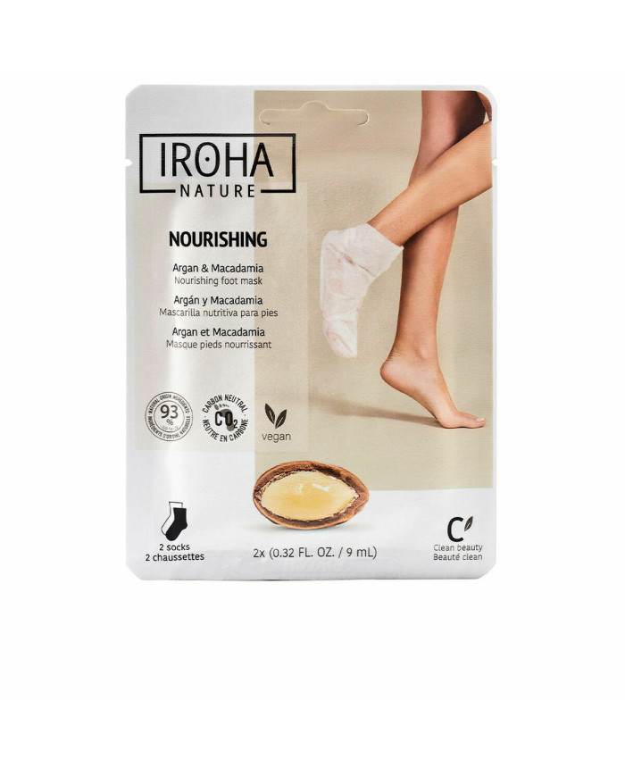 Foot Mask Iroha Argan Macadamia Socks Macadamia nut Argan (1 Unit)