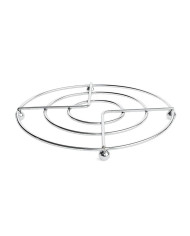 Foldable Table-top Mat Chrome-plated steel ø 22 x 22 cm
