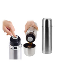 Thermos with Dispenser Stopper Excellent Houseware Silver 1 L