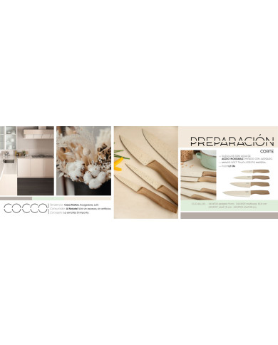 Chef's knife Quid Cocco Brown Metal 15 cm (Pack 12x)