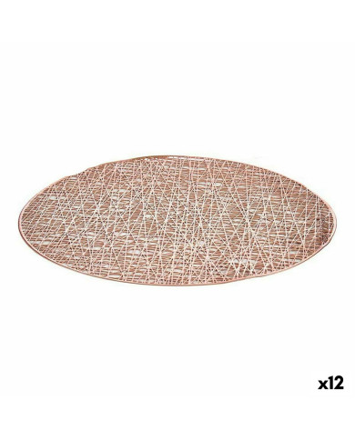 Table Mat Kinvara Pink Plastic Ø 38 cm (12 Units)