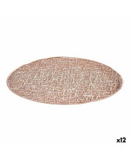 Table Mat Kinvara Pink Plastic Ø 38 cm (12 Units)