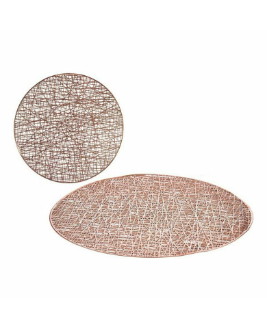 Table Mat Kinvara Pink Plastic Ø 38 cm (12 Units)