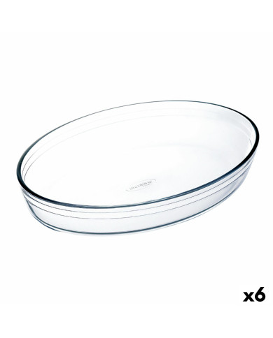 Oven Dish Ô Cuisine Ocuisine Vidrio Transparent Glass Oval 26,2 x 17,9 x 6,2 cm (6 Units)