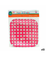 Plate set Points Disposable 24 x 2 x 19 cm (12 Units)
