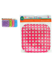 Plate set Points Disposable 24 x 2 x 19 cm (12 Units)