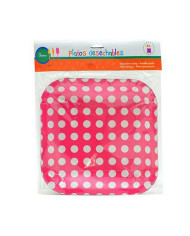 Plate set Points Disposable 24 x 2 x 19 cm (12 Units)