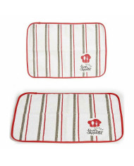 Table Mat Kinvara Bon Appetit White Red 33 x 0,3 x 48 cm (12 Units)