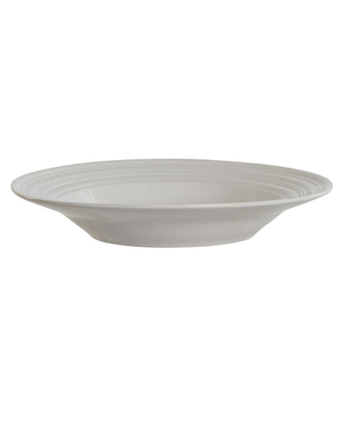 Deep Plate DKD Home Decor White Porcelain 20 x 20 x 3 cm