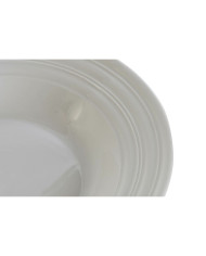 Deep Plate DKD Home Decor White Porcelain 20 x 20 x 3 cm