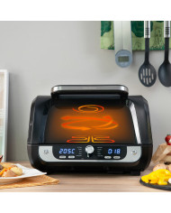 Air Fryer with Grill, Accessories and Recipe Book InnovaGoods Fryinn 12-in-1 6000 Black Steel 3400 W 6 L